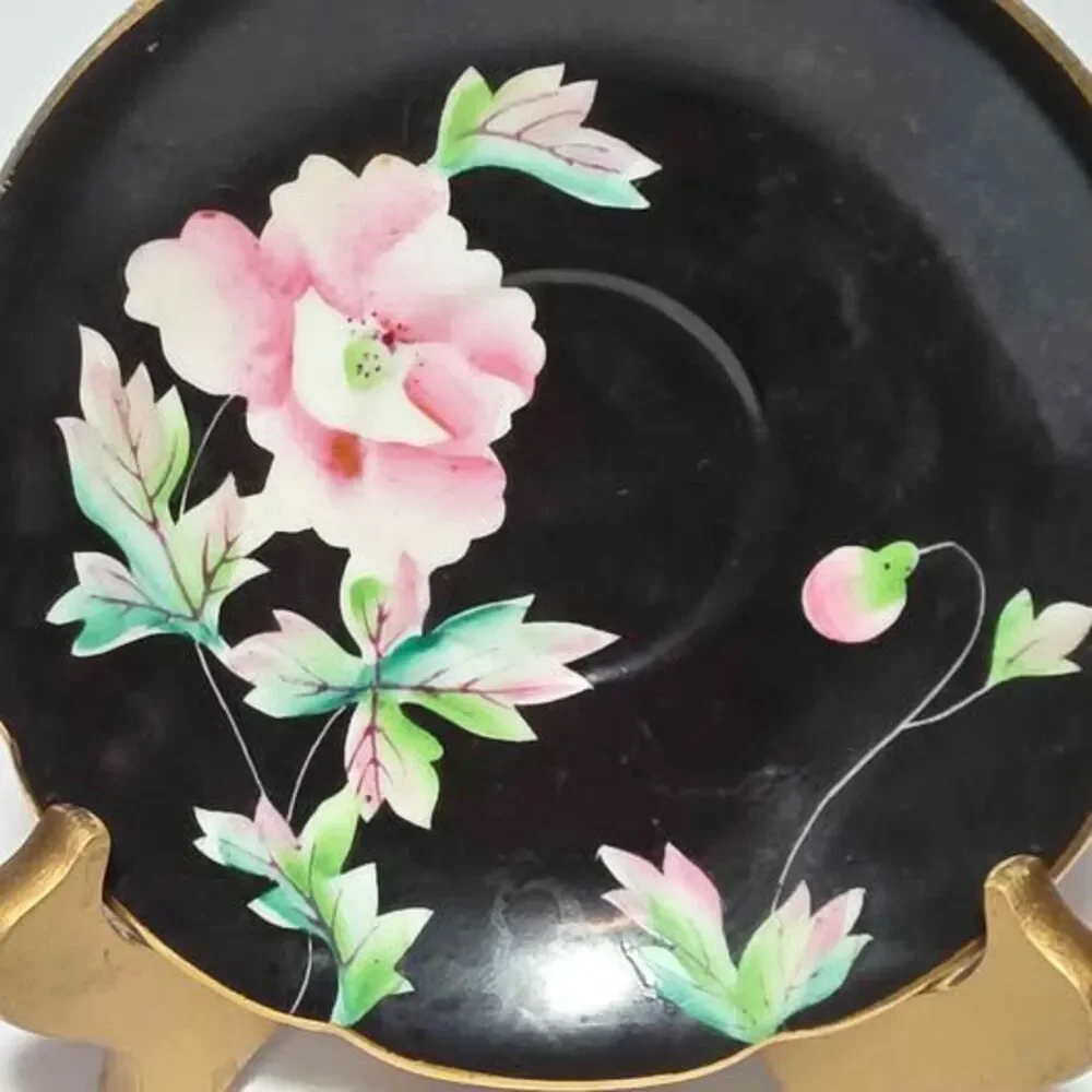 Pink Flowers Teacup and Saucer Vintage Japan Vintage
